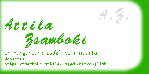 attila zsamboki business card